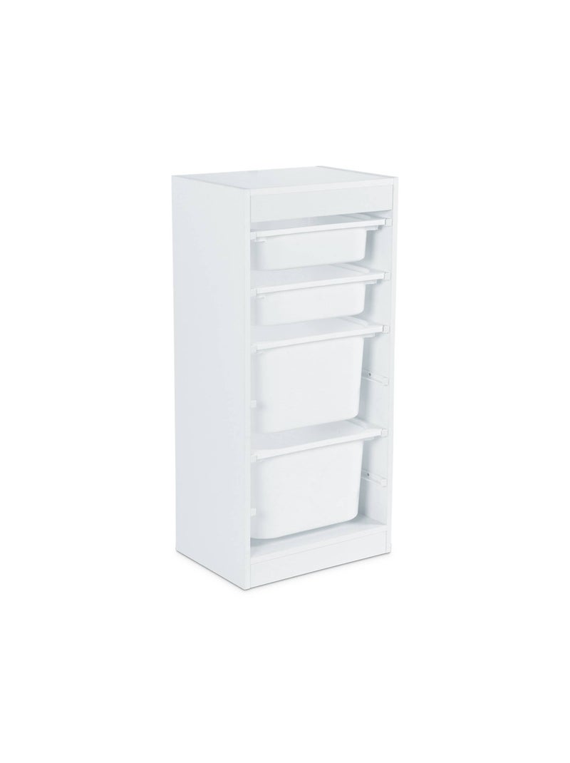 Meuble de rangement enfant 4 bacs de rangement Sora Blanc - Kiabi
