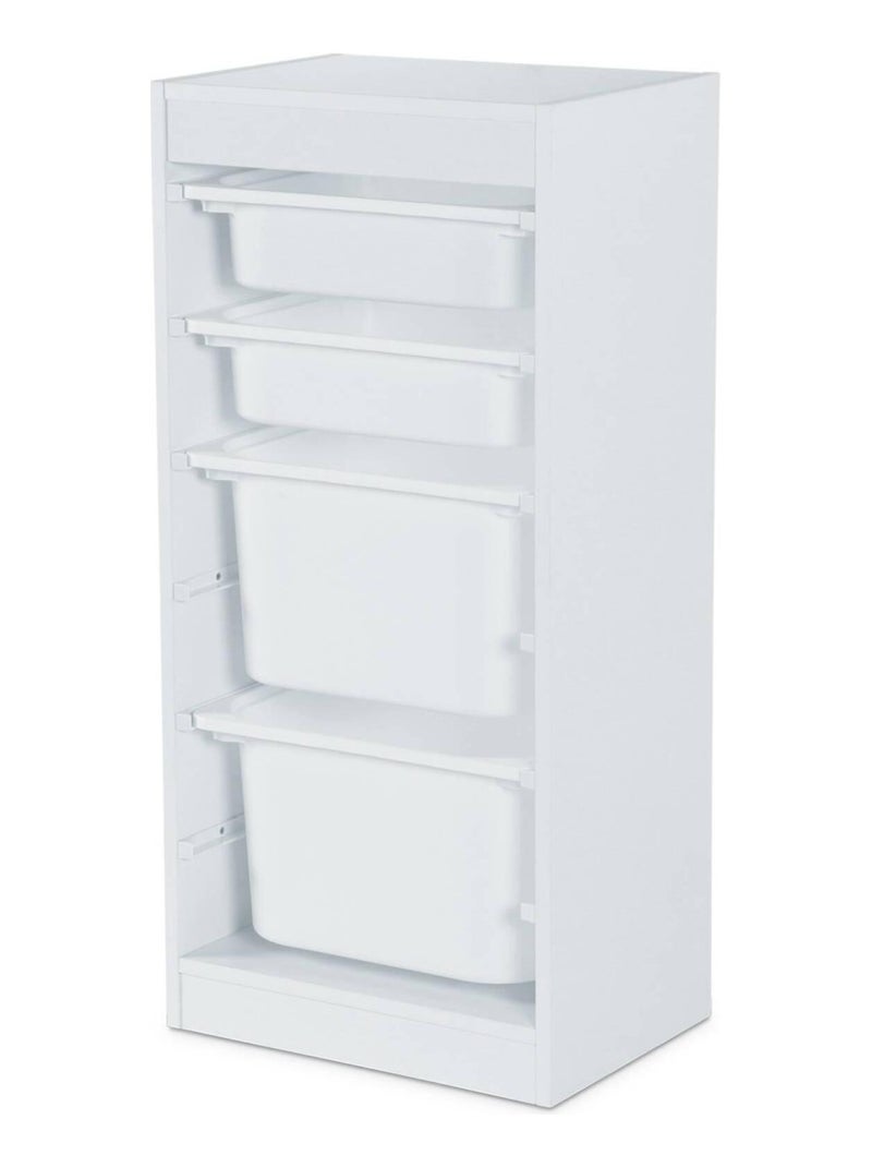 Meuble de rangement enfant 4 bacs de rangement Sora Blanc - Kiabi