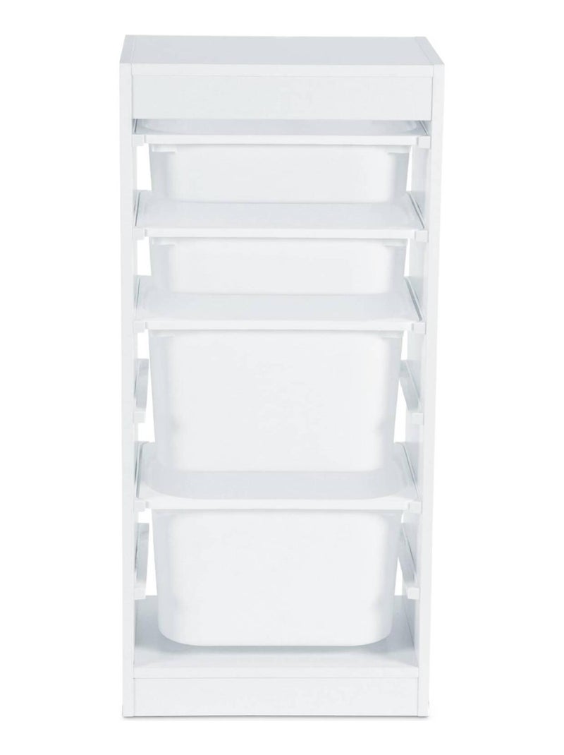 Meuble de rangement enfant 4 bacs de rangement Sora Blanc - Kiabi