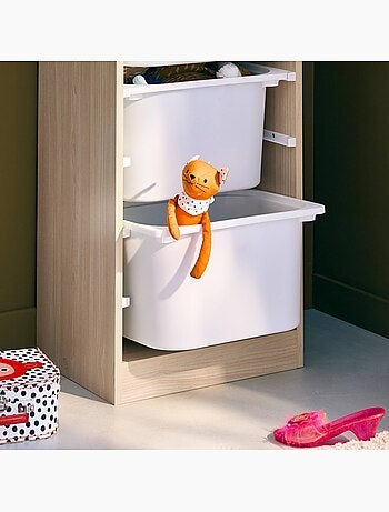 Meuble de rangement enfant 4 bacs de rangement Sora
