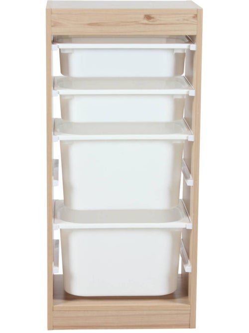 Meuble de rangement enfant 4 bacs de rangement Sora - Kiabi Meuble de rangement enfant 4 bacs de rangement Sora - Kiabi
