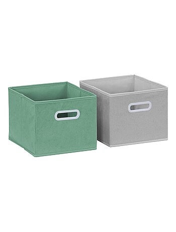 Meuble de rangement enfant 4 paniers velours Camille