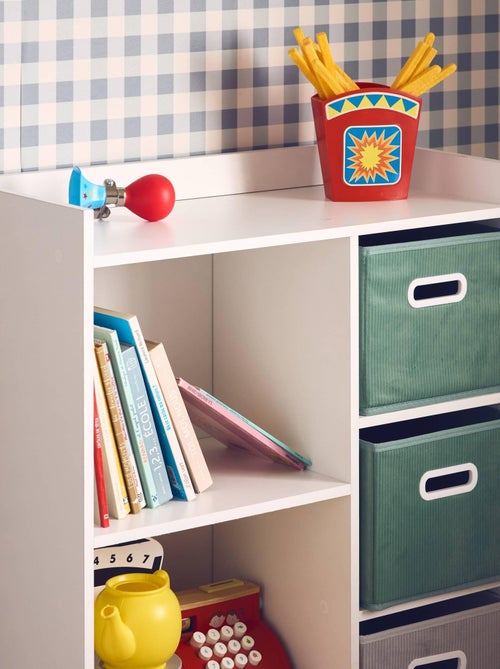 Meuble de rangement enfant 4 paniers velours Camille - Kiabi