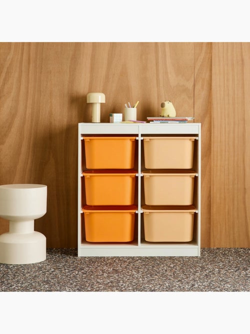 Meuble de rangement enfant 6 bacs de rangement colorés Sora - Kiabi