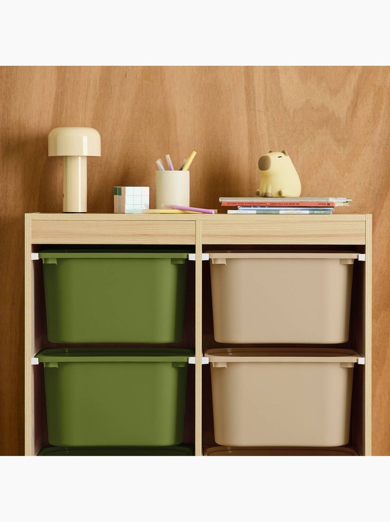 Meuble de rangement enfant 6 bacs de rangement colorés Sora Vert olive - Kiabi