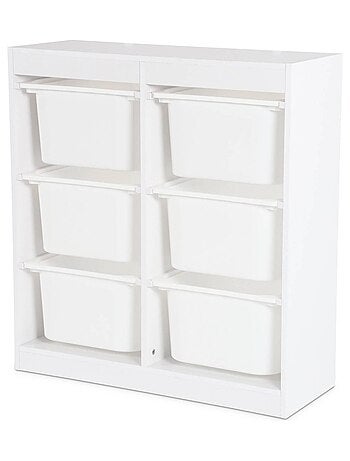 Meuble de rangement enfant 6 bacs de rangement Sora