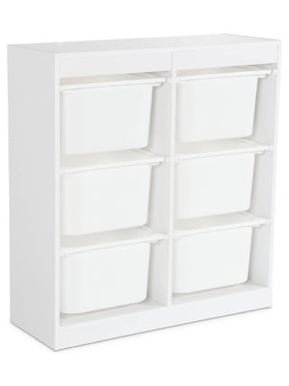 Meuble de rangement enfant 6 bacs de rangement Sora
