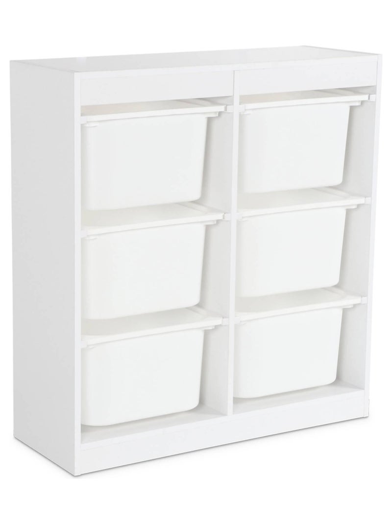 Meuble de rangement enfant 6 bacs de rangement Sora Blanc - Kiabi