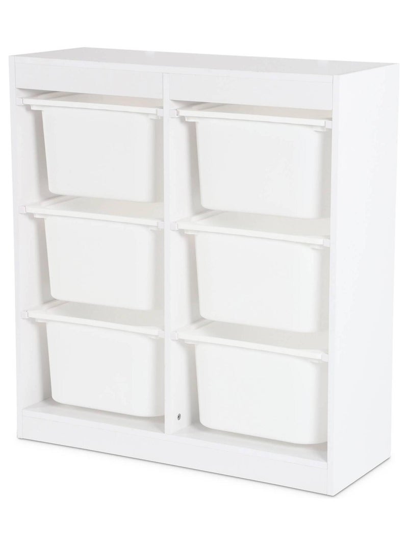 Meuble de rangement enfant 6 bacs de rangement Sora Blanc - Kiabi