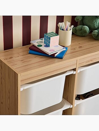 Meuble de rangement enfant 6 bacs de rangement Sora