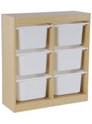Meuble de rangement enfant 6 bacs de rangement Sora