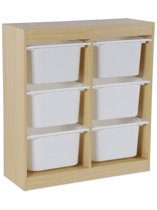 Meuble de rangement enfant 6 bacs de rangement Sora - Kiabi