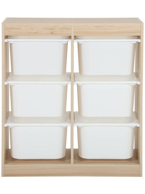 Meuble de rangement enfant 6 bacs de rangement Sora - Kiabi