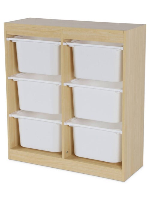 Meuble de rangement enfant 6 bacs de rangement Sora - Kiabi