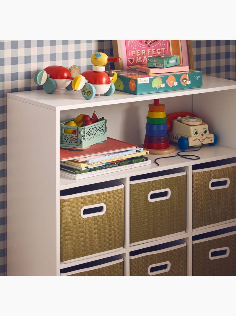 Meuble de rangement enfant 6 paniers fibre végétale camille Beige naturel - Kiabi