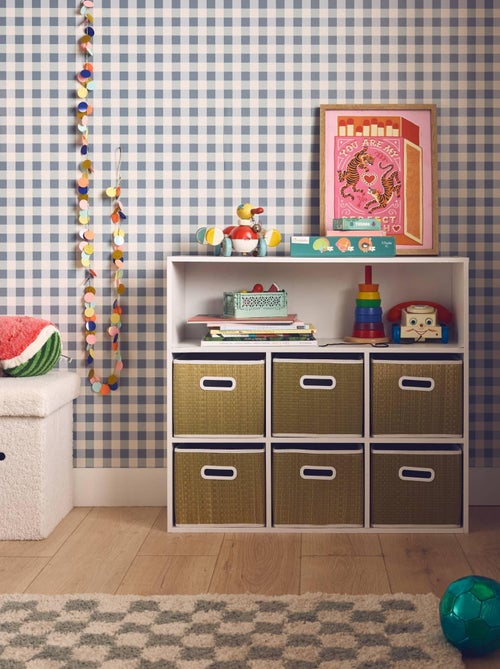 Meuble de rangement enfant 6 paniers fibre végétale Camille - Kiabi