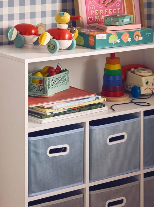Meuble de rangement enfant 6 paniers velours Camille - Kiabi
