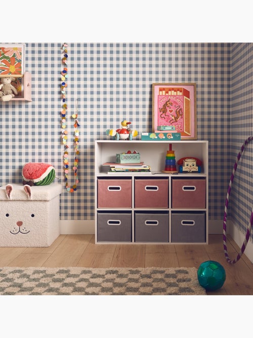 Meuble de rangement enfant 6 paniers velours Camille - Kiabi