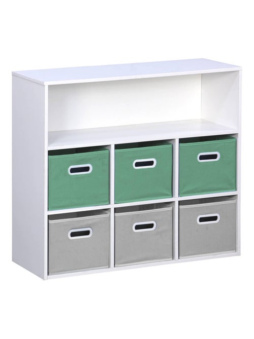 Meuble de rangement enfant 6 paniers velours Camille - Kiabi