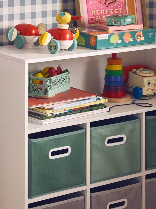 Meuble de rangement enfant 6 paniers velours Camille - Kiabi