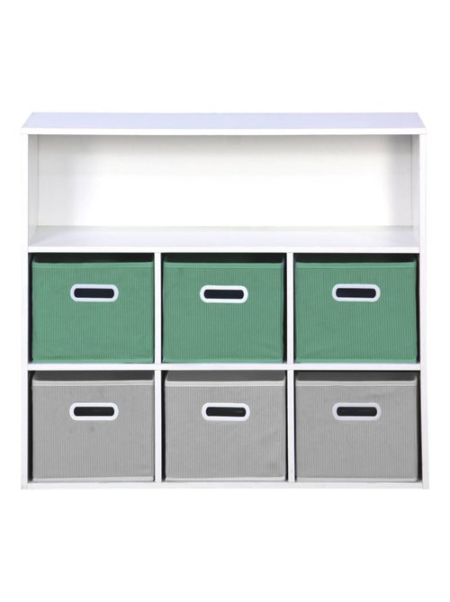 Meuble de rangement enfant 6 paniers velours Camille - Kiabi