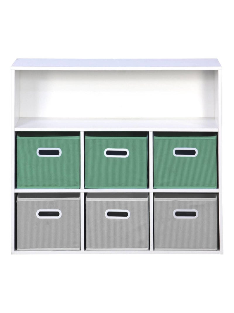 Meuble de rangement enfant 6 paniers velours Camille Vert - Kiabi