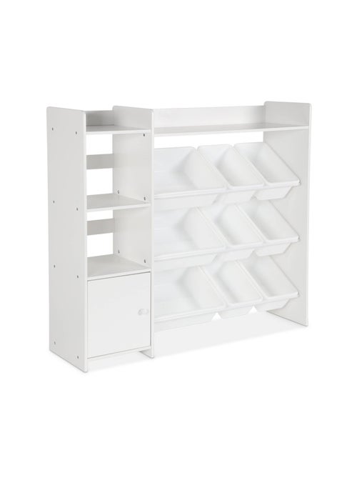 Meuble de rangement enfant 9 bacs de rangement 4 étagères 1 porte Sora - Kiabi