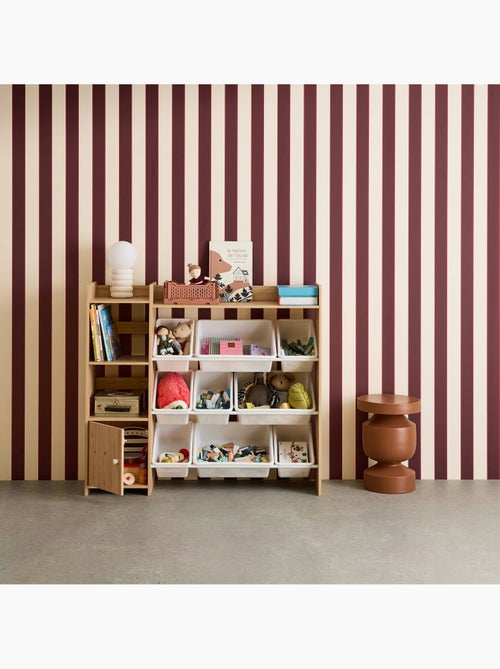 Meuble de rangement enfant 9 bacs de rangement 4 étagères 1 porte Sora - Kiabi
