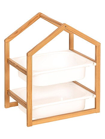 Meuble de rangement enfant avec 2 bacs amovibles