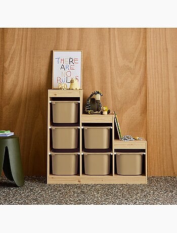Meuble de rangement enfant escalier 6 bacs de rangement Sora