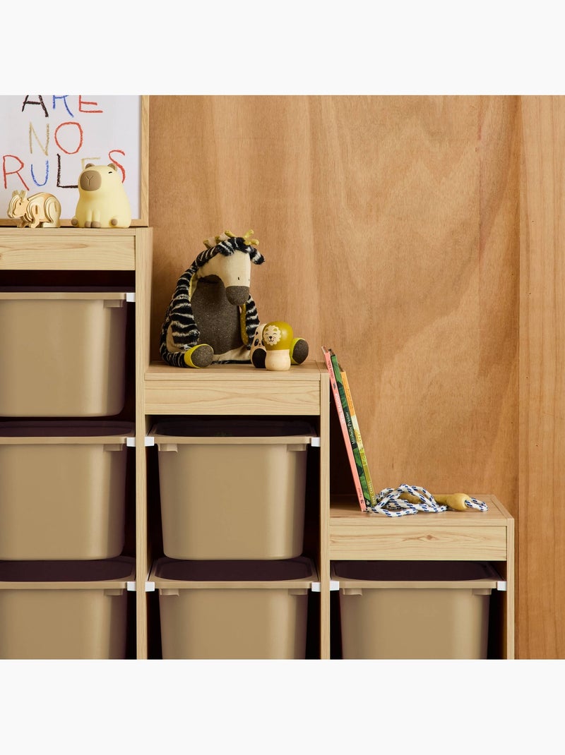 Meuble de rangement enfant escalier 6 bacs de rangement sora Beige - Kiabi