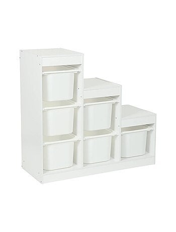 Meuble de rangement enfant escalier 6 bacs de rangement Sora