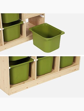 Meuble de rangement enfant escalier 6 bacs de rangement Sora