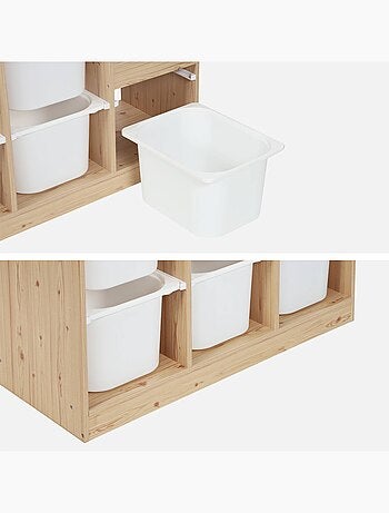 Meuble de rangement enfant escalier 6 bacs de rangement Sora