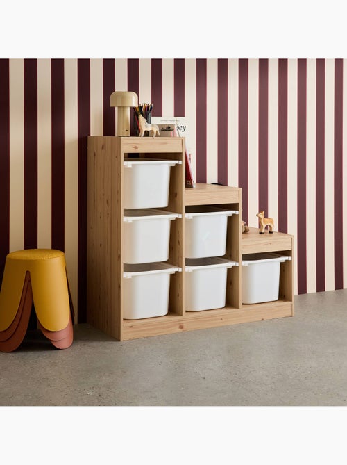 Meuble de rangement enfant escalier 6 bacs de rangement Sora - Kiabi