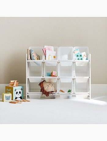 Meuble de rangement jouet 12 casiers Tobias