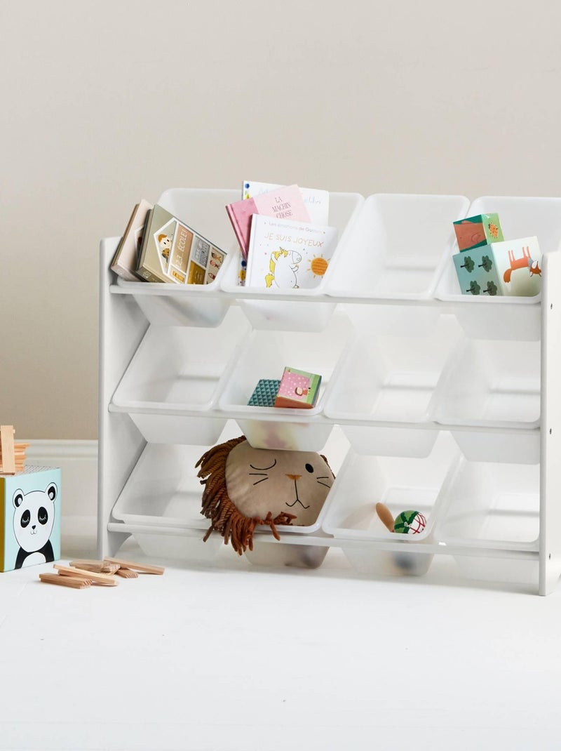 Meuble de rangement jouet 12 casiers Tobias Blanc - Kiabi