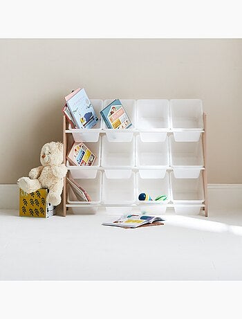 Meuble de rangement jouet 12 casiers Tobias