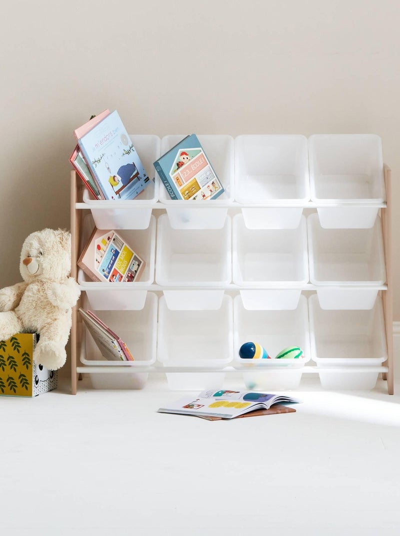 Meuble de rangement jouet 12 casiers Tobias Marron - Kiabi