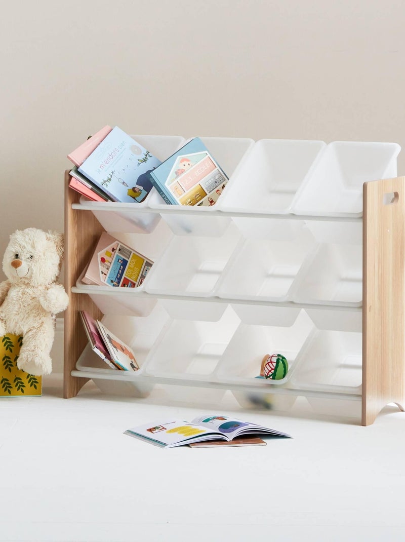 Meuble de rangement jouet 12 casiers Tobias Marron - Kiabi