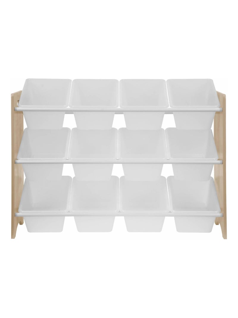 Meuble de rangement jouet 12 casiers Tobias Marron - Kiabi