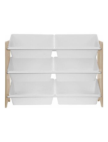 Meuble de rangement jouet 6 casiers Tobias