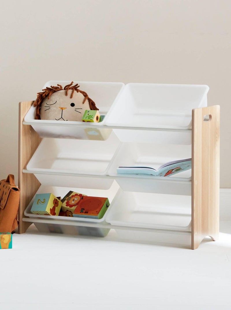 Meuble de rangement jouet 6 casiers Tobias Marron - Kiabi