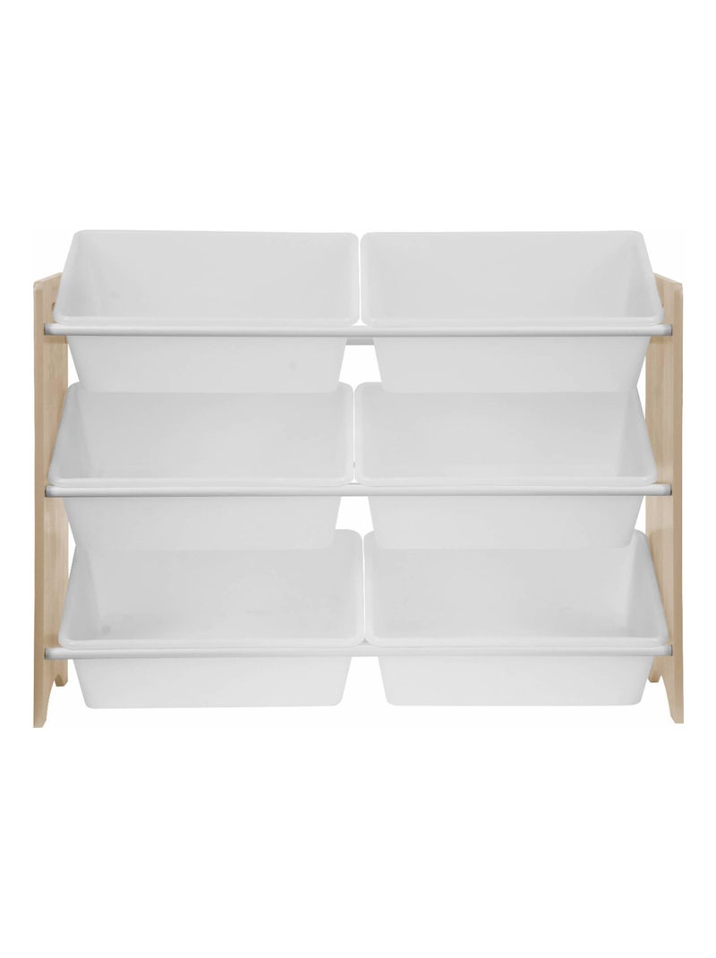 Meuble de rangement jouet 6 casiers Tobias Marron - Kiabi