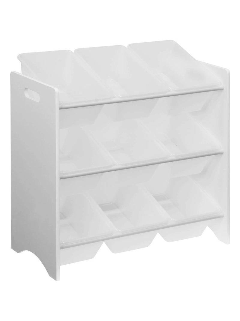 Meuble de rangement jouet 9 casiers (lot de 2) Tobias Blanc - Kiabi