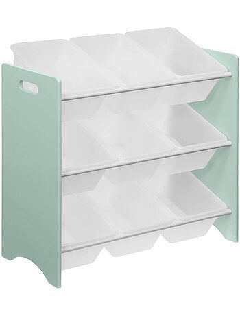 Meuble de rangement jouet 9 casiers (lot de 2) Tobias