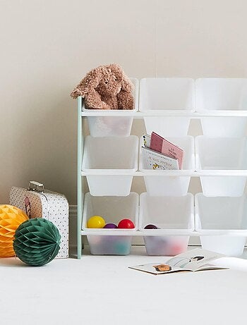 Meuble de rangement jouet 9 casiers (lot de 2) Tobias