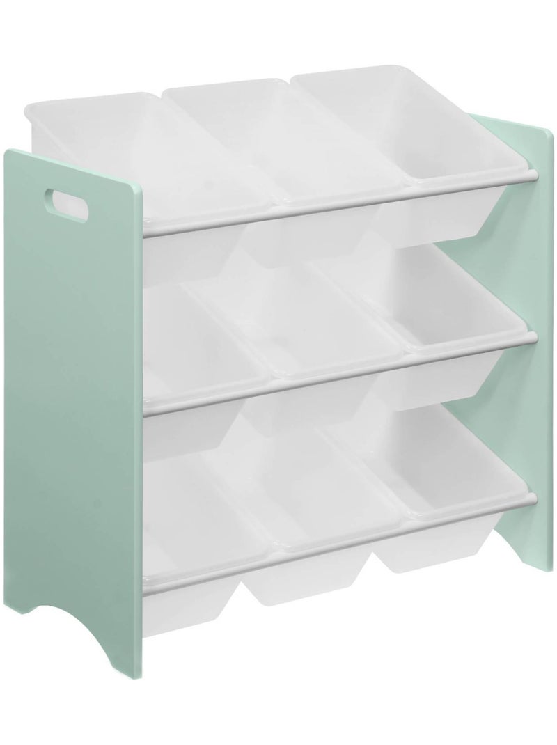 Meuble de rangement jouet 9 casiers (lot de 2) Tobias Vert clair - Kiabi