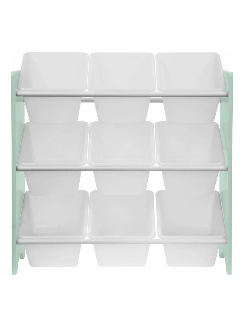 Meuble de rangement jouet 9 casiers Tobias Vert clair - Kiabi