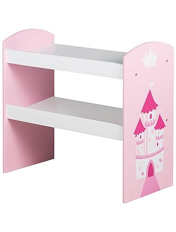 Meuble de rangement jouet en bois + 5 bacs en toile 'krone' ROBA